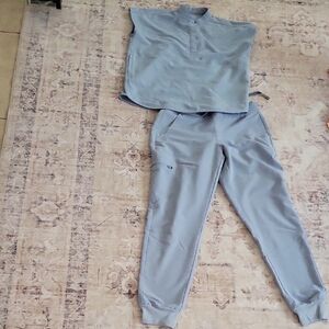 Figs Women's Light Blue Jogger Set